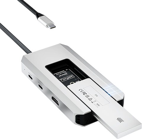 IDSONIX M.2 NVMe SSD Enclosure USB 3.2 Gen 2 (10Gbps) – Tool-Free, Aluminum, For NVMe/NGFF