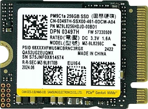 Samsung PM9A1 M.2 2280 256GB PCIe 4.0 NVMe Client SSD MZVL2256HCHQ-00$00/07