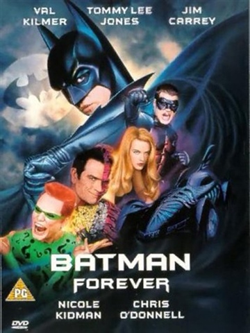 WB Batman Forever Riddler Movie Promo Button Pin New NOS 1995 Jim Carrey 
