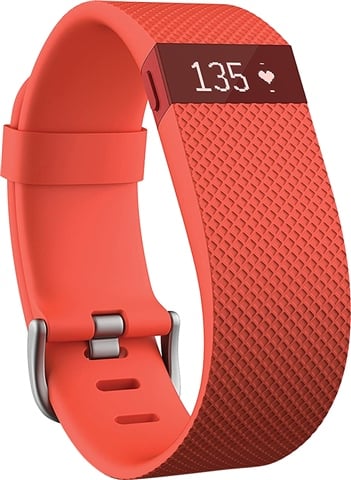 Fitbit Charge HR Heart Rate Activity Wristband Tangerine