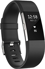 Fitbit Charge 2 Activity Tracker Nero - Cardiofrequenzimetro, Fitness, Taglia L (S+L Incluso)