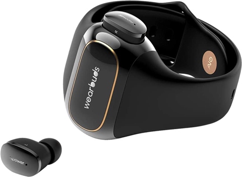 Aipower Wearbuds 2 in 1 Fitness Tracker with TWS BT Earbuds Black, A ...