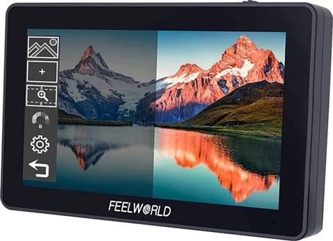 FEELWORLD F6 PLUS V2 6 Inch Camera Field Monitor,HDR Touch Screen With 3D LUT,Sharp Screenshot,Full HD 1920x1080 IPS 4K HDMI Loop In/Out DSLR Video Peaking Focus Assist,2800mAh Battery& Storage Case - Foto 2
