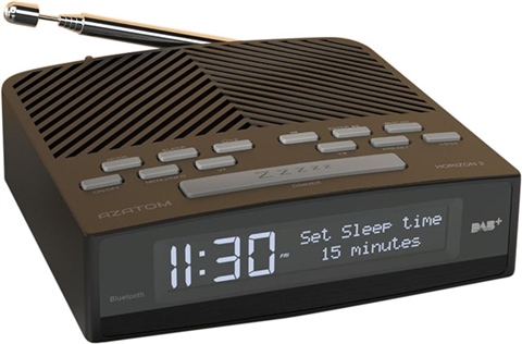 Azatom DAB DAB Digital FM Radio Speaker Alarm Clock Retro Wood - Foxton (R - View #4