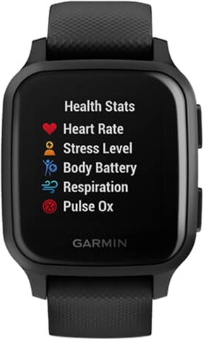 Garmin Venu SQ Music GPS Smartwatch Black Slate Bezel, B