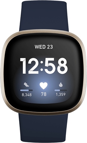 Fitbit Versa Health Fitness Smartwatch Midnight Soft Gold