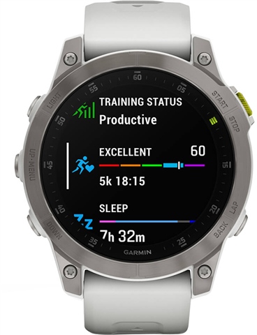 Pg Garmin Garmin Epix Pro (Gen 2) 51mm GPS Smartwatch- Titanium w/Whitestone Band ...