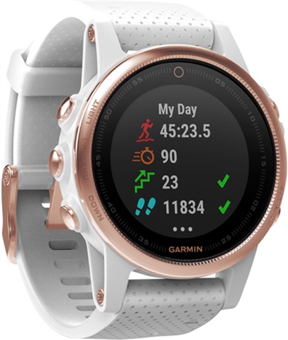 Garmin Fenix 5S Sapphire 42MM Smartwatch Rose Gold/White, C