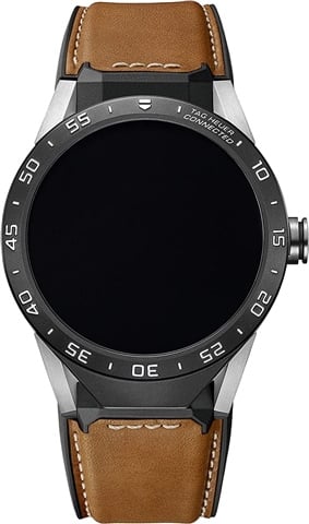 TAG Heuer コネクテッド SAR8A80FT Tag Heuer Connected SAR8A80 (FT6070), Calfskin Brown leather, B