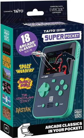Borne Arcade Evercade Alpha Édition Taito - 10 Jeux Intégrés + Compatible Cartouches - Écran 20 Cm - 12