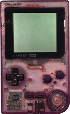 purple transparent gameboy