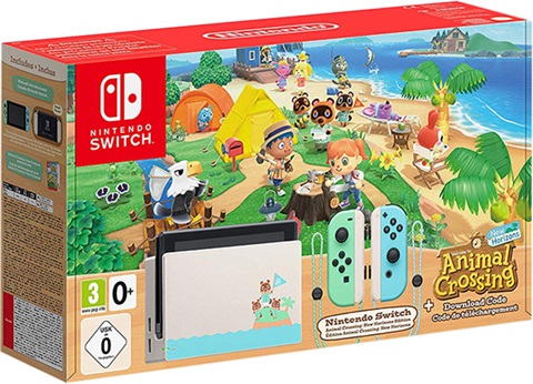 switch console with animal crossing