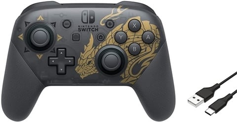 Nintendo Switch Monster Hunter Rise Pro Controller w/USB-C Cable - Main Image
