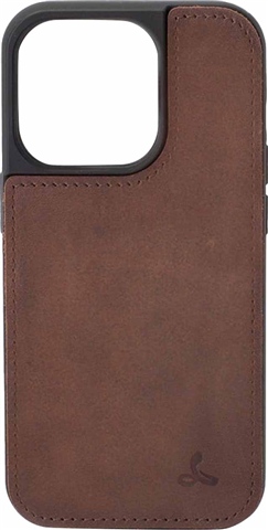 Snakehive Vintage Leather Back Case For iPhone 14 Pro Chestnut