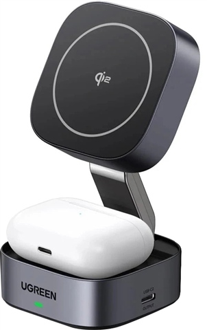 Goodmans 390823 3-in-1 Qi Colour Changing Wireless Charger Stand