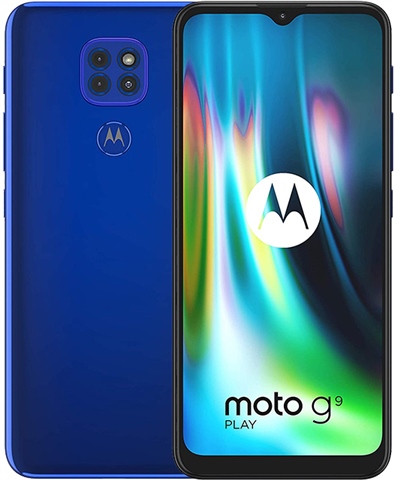 中古】MOTOROLA 国内版 【SIMフリー】 moto g9 play サファイアブルー 