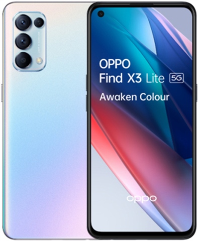 Smartphone Oppo Find X3 Lite 5G - 128 Go, 8 Go RAM, Couleur Bleu, Dual SIM, En Excellent état